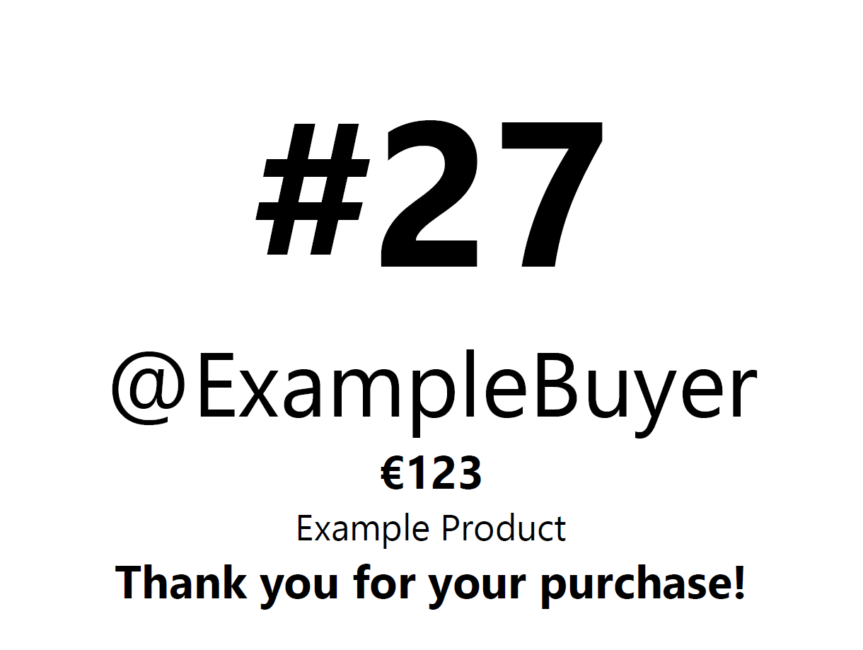 Example Sale Label